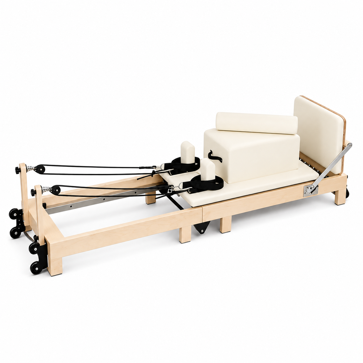 Pilates reformer pliable en bois