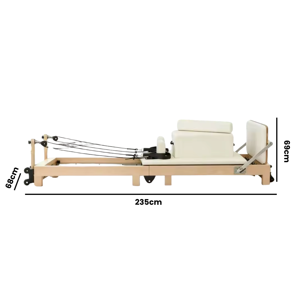 Pilates reformer pliable en bois