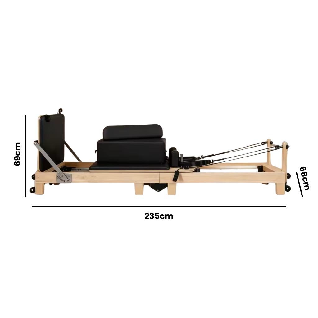 Pilates reformer pliable en bois